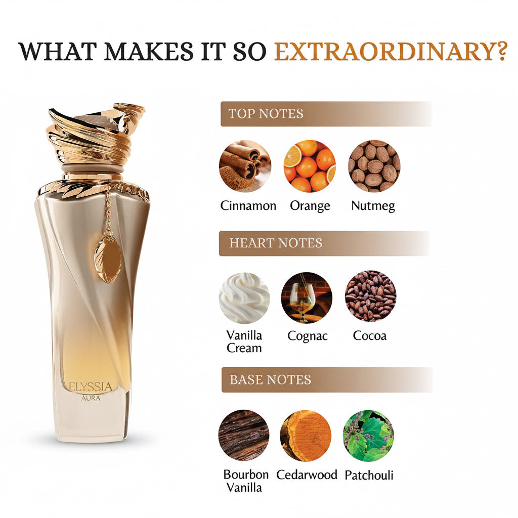 Extrait de Parfum Elyssia Aura par RiiFFS – Parfum Mixte Gourmand & Épicé